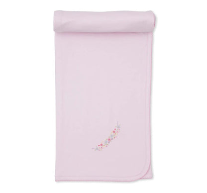 Pink Blanket w/ Hand Emb Premier Flowers & Vines