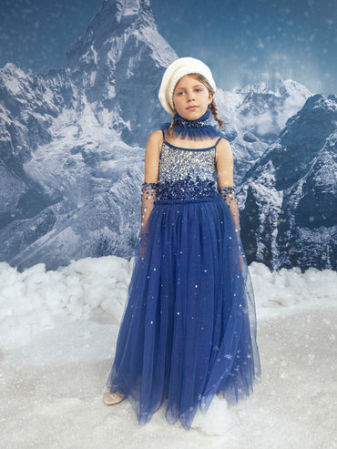 Winter Waltz Tutu Dress Deep Ultramarin