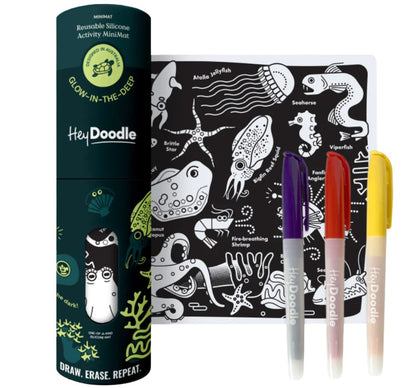 Reusable Silicone Activity MiniMat Glow In The Deep