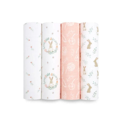Blushing Bunnies 4-pack Swaddles