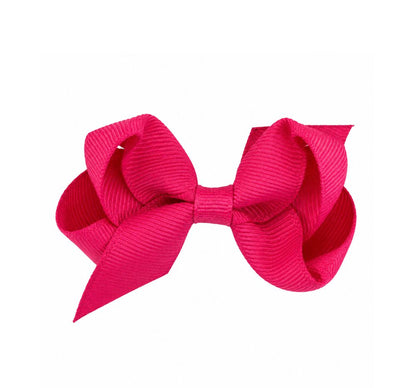 Mini Grosgrain Bow Shocking Pink