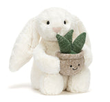 Cream Bunny With Plant
