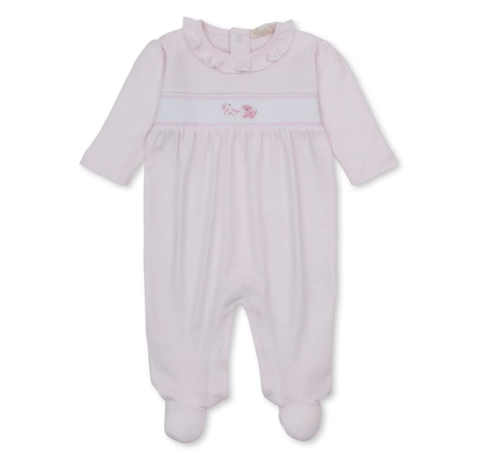 Footie W-Hand Emb Premier Puppy Paws
