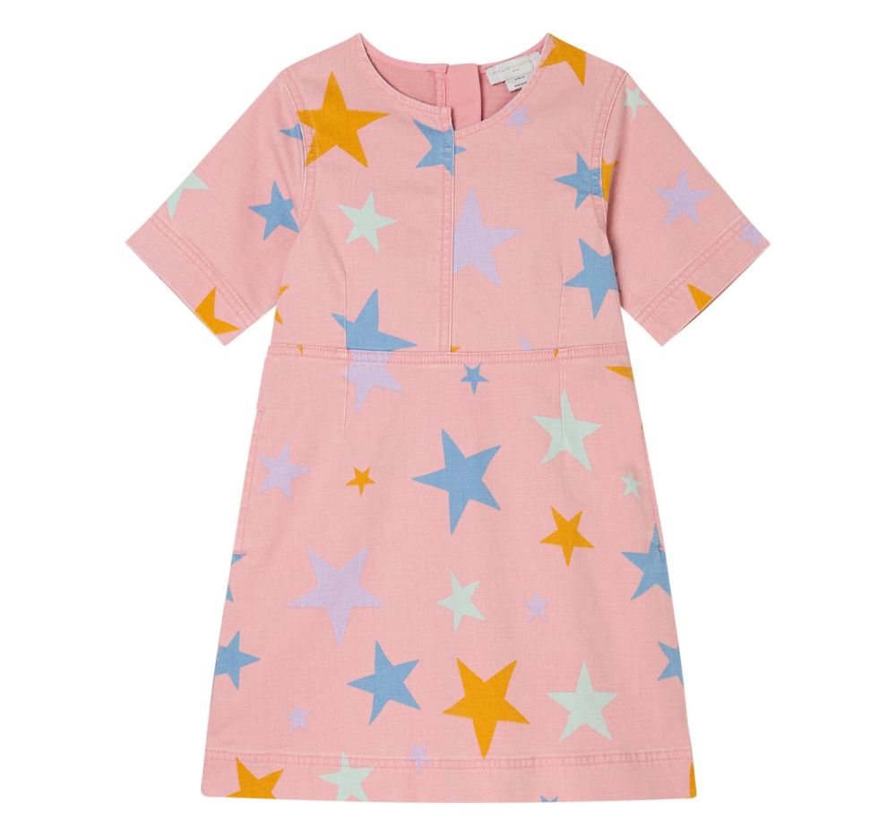 Stars Print Gabardine Dress