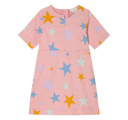 Stars Print Gabardine Dress