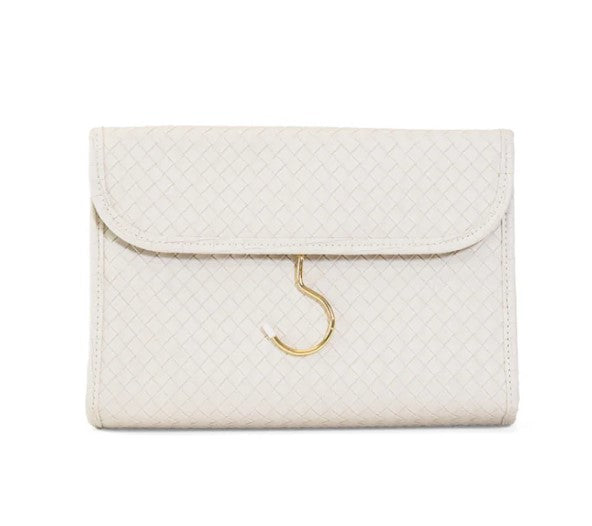 Woven Sand Hanging Toiletry Case