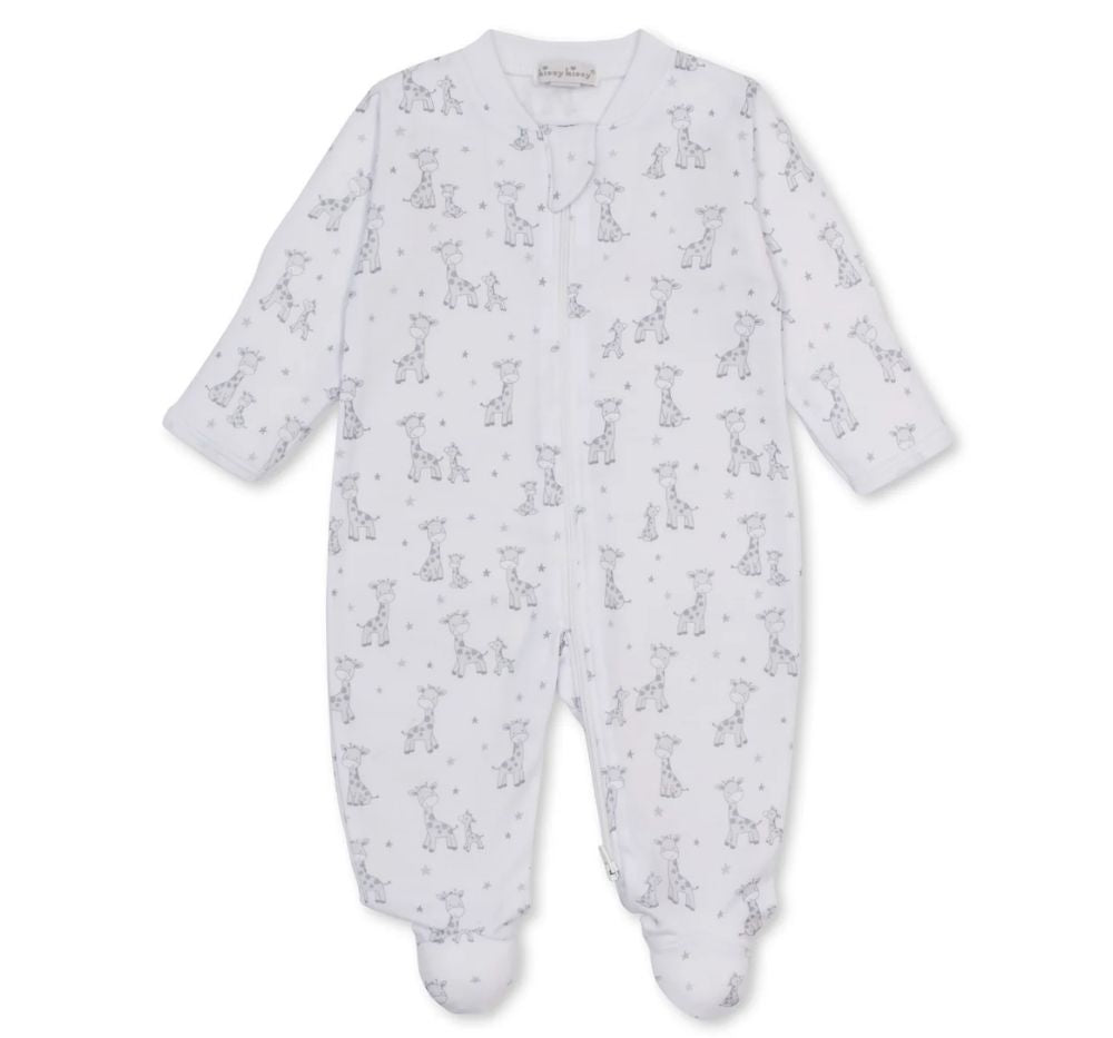 Footie W-Zip Just Giraffes Silver