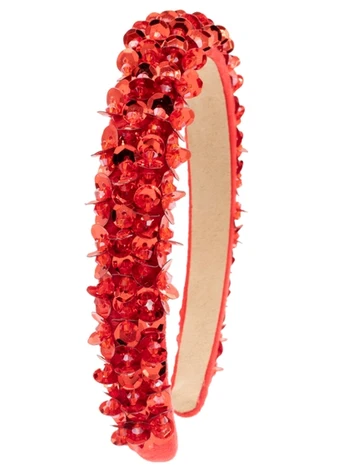 Full Sequin 3D Headband in Red