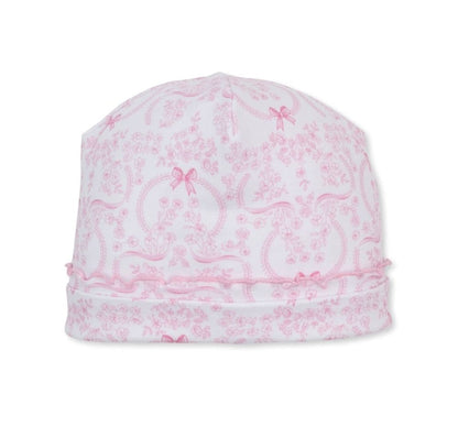 Hat Delicate Blooming Bows Pink