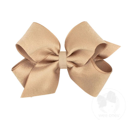 Med Satin/Gg Overlay Oatmeal Bow
