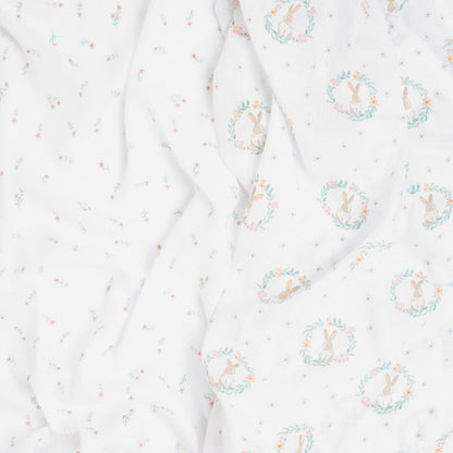 Essentials Swaddle Blanket 2pack Blushing Bunnies