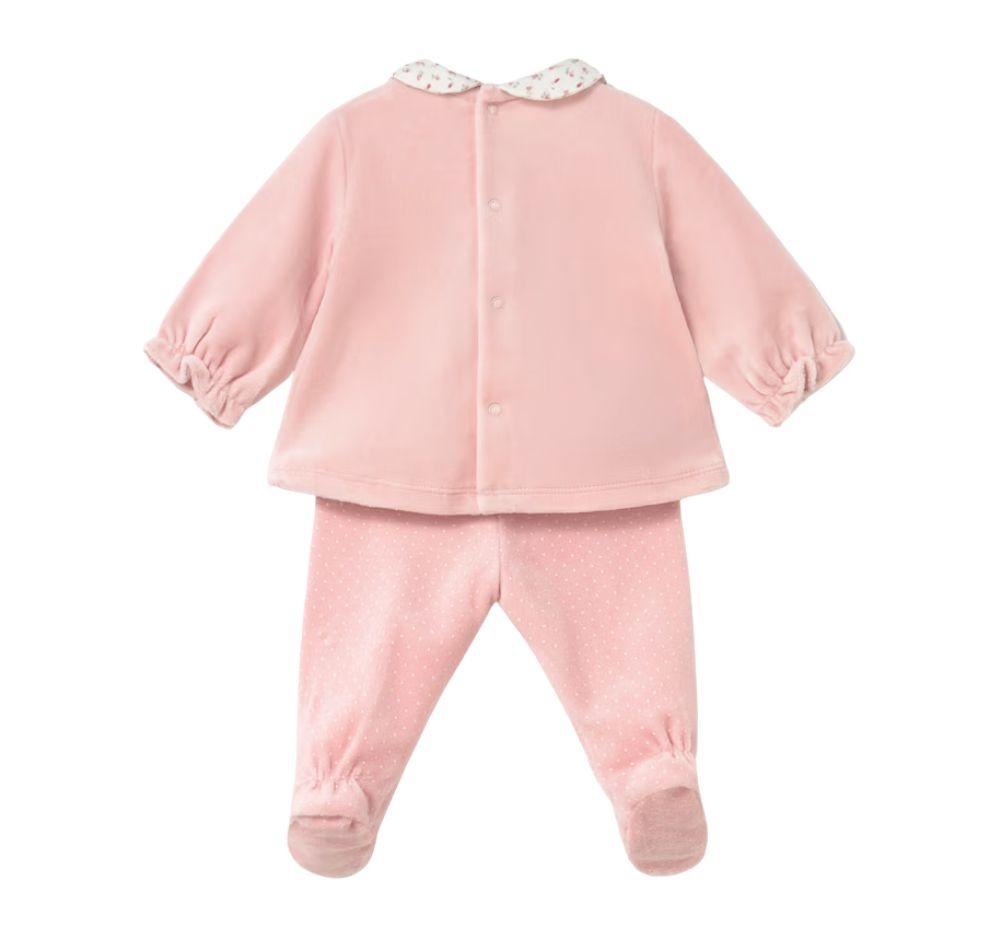 Conjunto Polaina Tundosado Rosa Baby