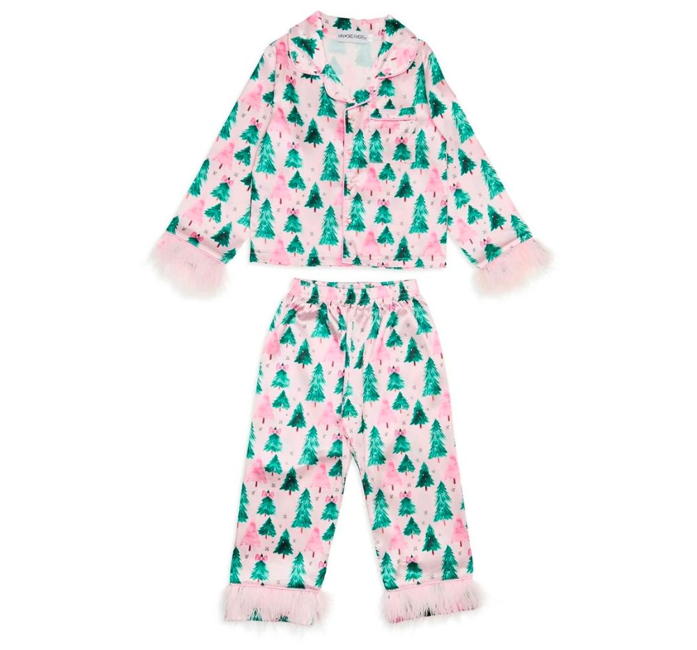 Christmas Trees Feather Silky Set