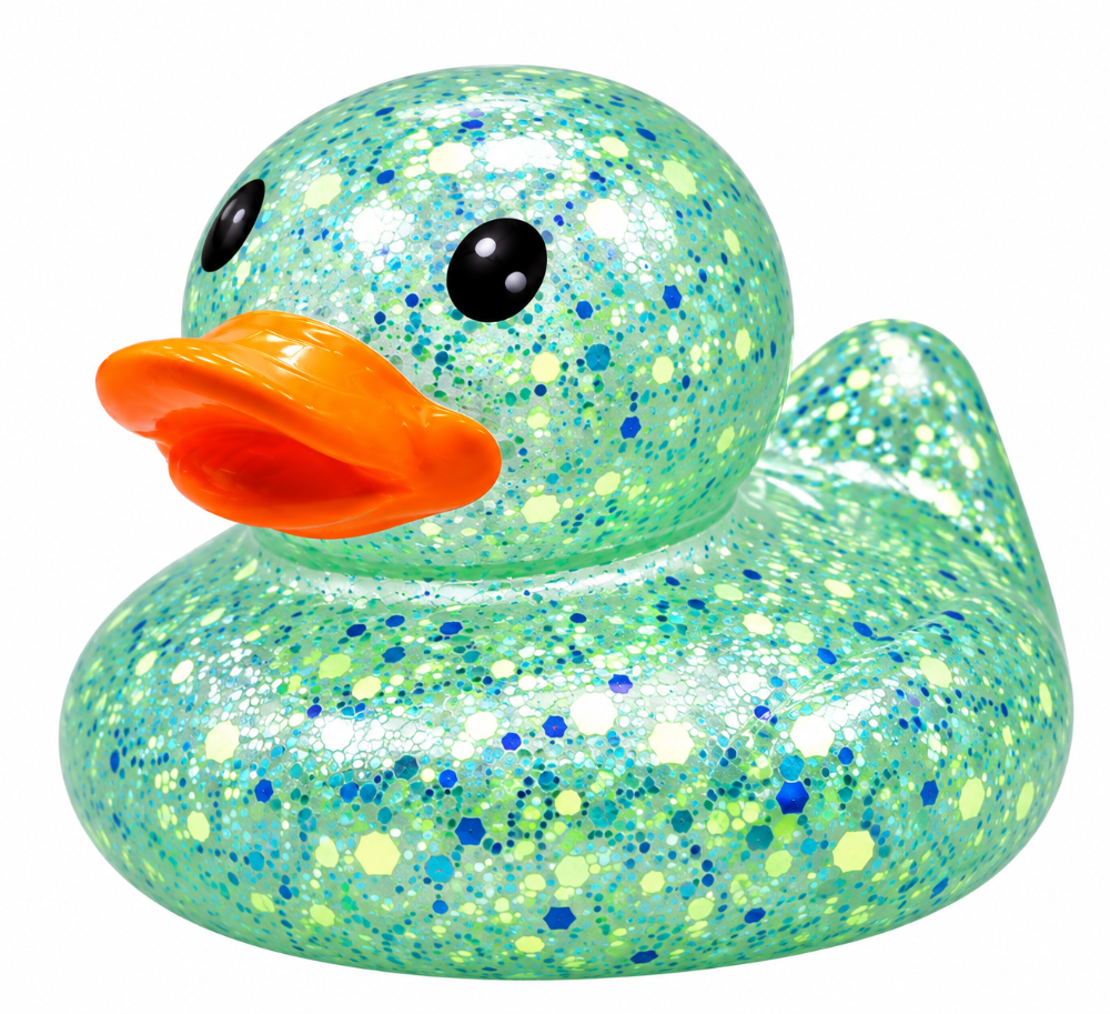Glitter Squishy Duck Green