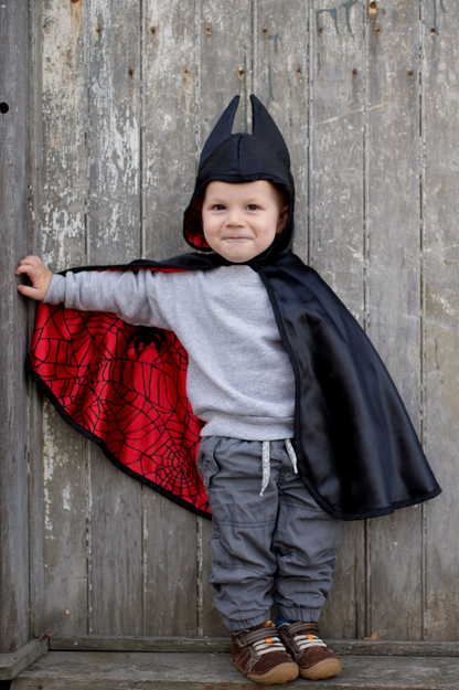 Reversible Spider/Bat Toddler Cape