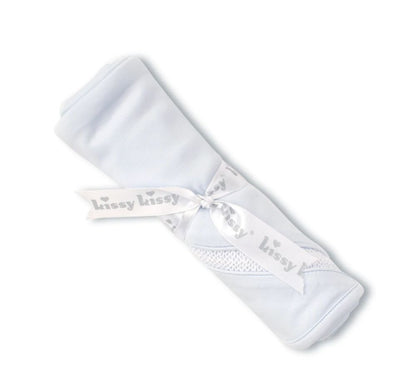 Blanket w/Hand Smk Light Blue