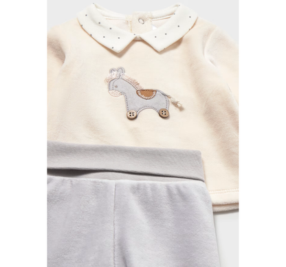 Conjunto Polaina Tundosado Niebla