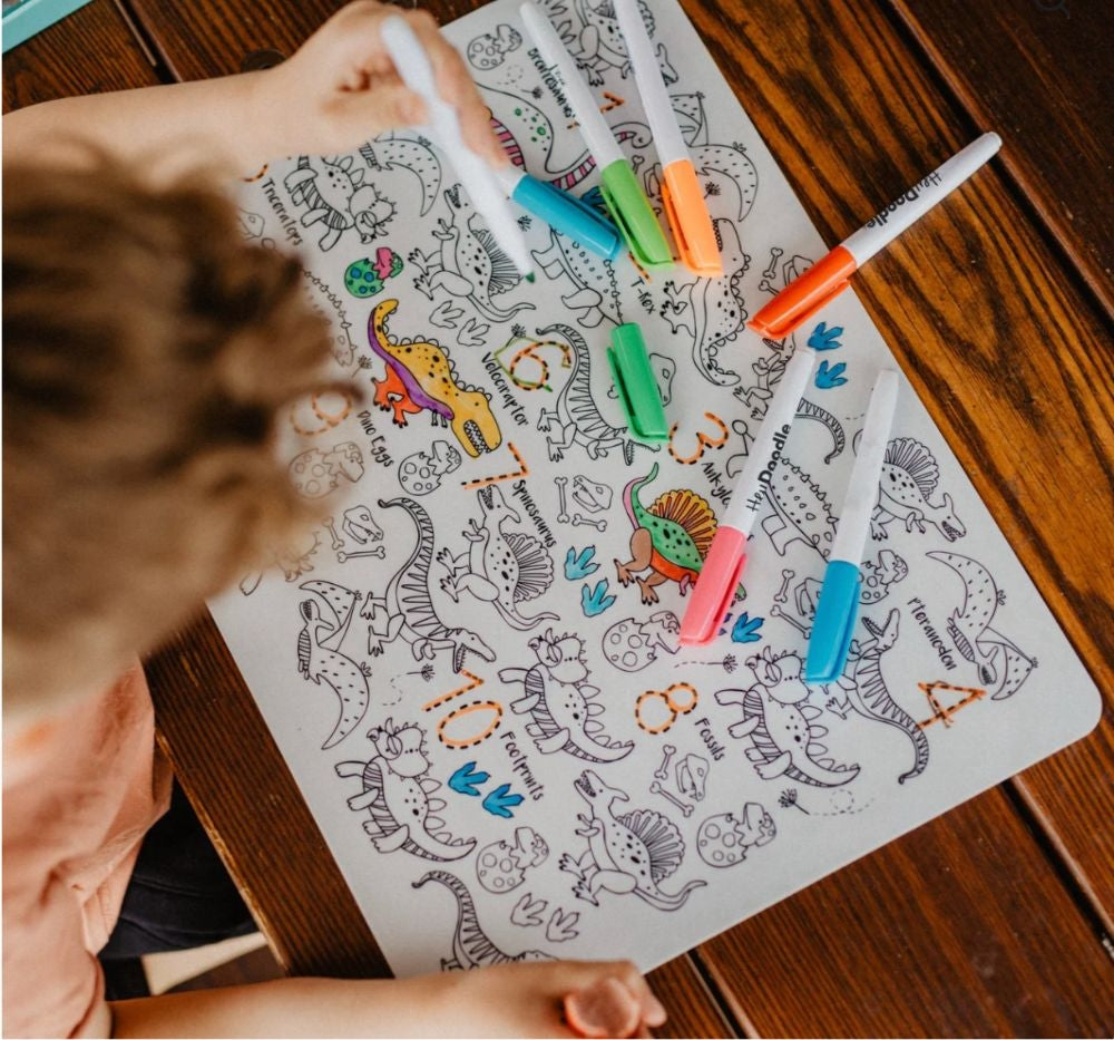 DinoRoar Classic Coloring & Doodle Mat