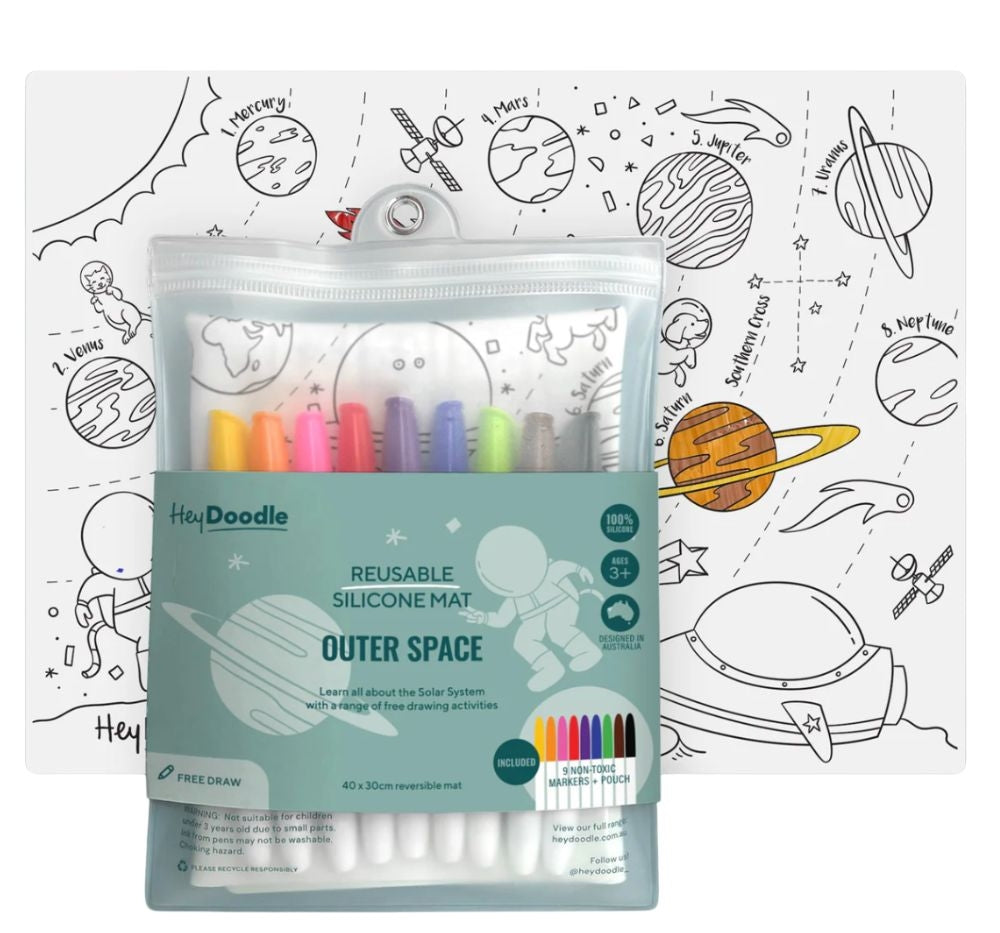Outer Space Classic Coloring & Doodle Mat