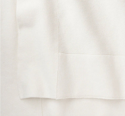 Blanket White Garter 30X40
