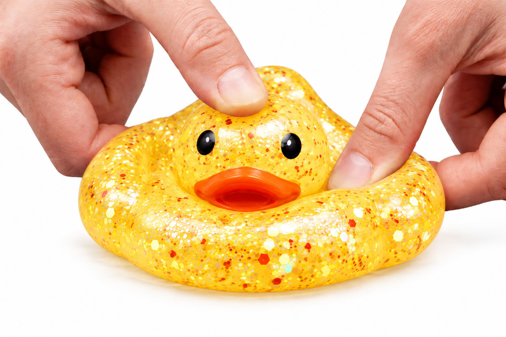 Glitter Squishy Duck Yellow