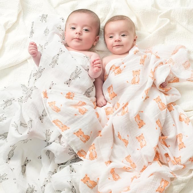 Safari Babes 4-pack Swaddles plus