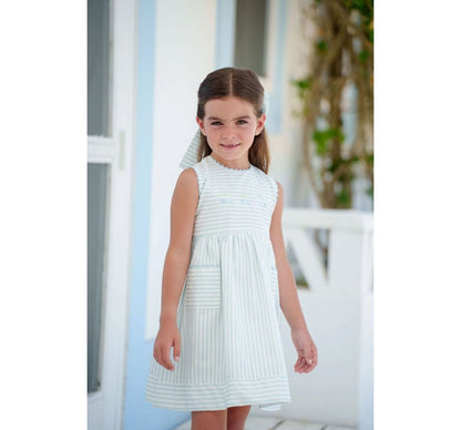 Blue Cherries Stripes Dress