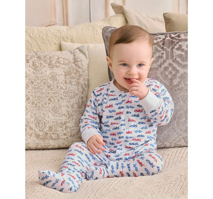 Footie Zip PRT PJs Speedy Racecars