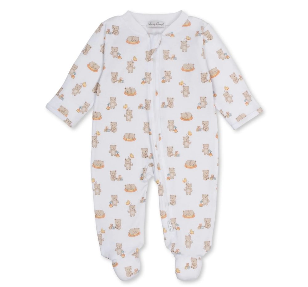 Footie W-Zip Beary Blessed Brown