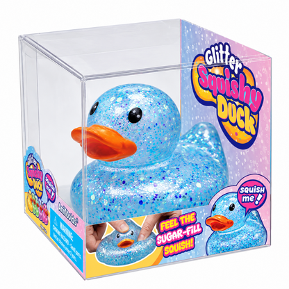 Glitter Squishy Duck Blue