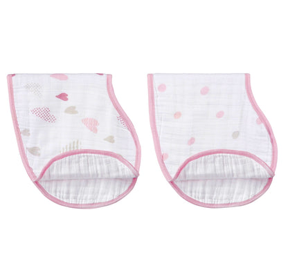 Classic Muslin Burpy Bibs Heartbreaker 2Pack