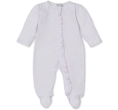 Teddy Bear Love-Footie w/ Zip Pink