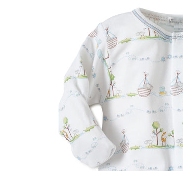 Noahs Print Footie Light Blue