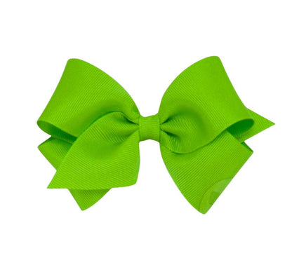 Small Solid Gro Basic Bow Apple Green
