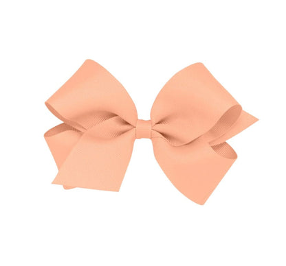 Small Solid Gro Basic Bow Coral