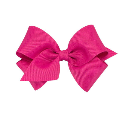 Small Solid Gro Basic Bow Shocking Pink