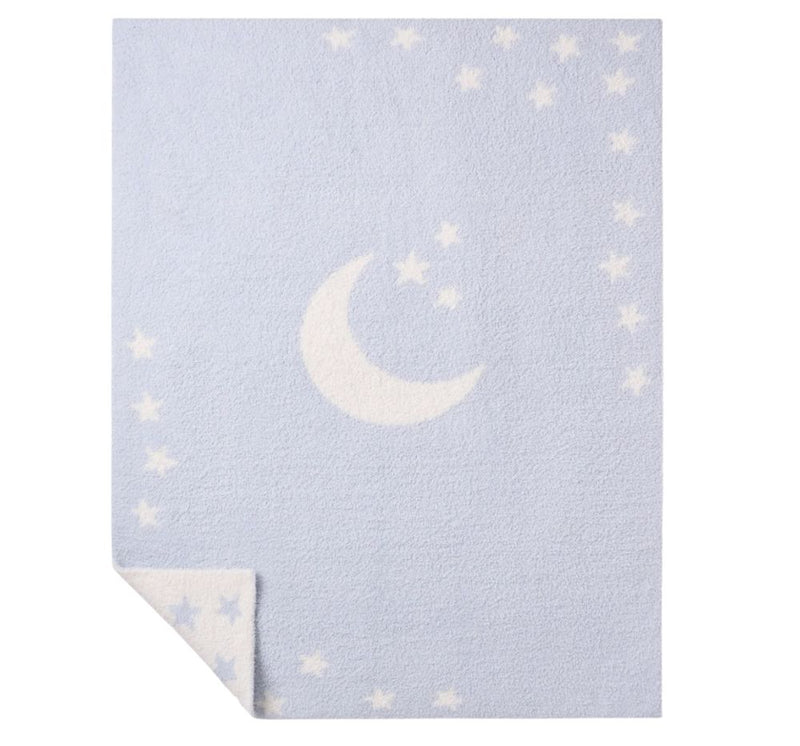 Pale Blue Chenille Knit Celestial Blanket
