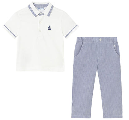 Polo Combinado y Pantalón Seersucker