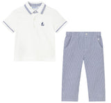 Polo Combinado y Pantalón Seersucker