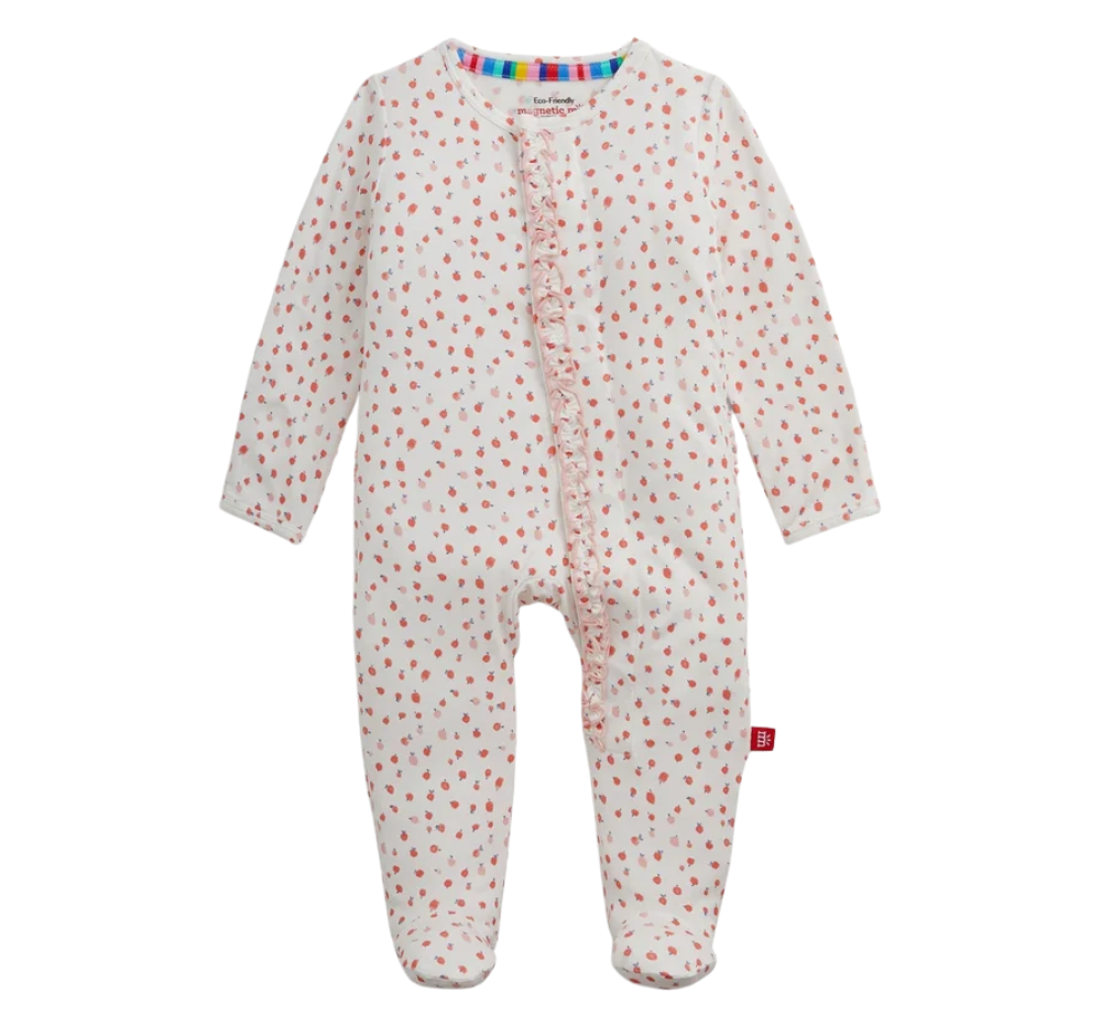 Apple Blossom Ruffle Footie