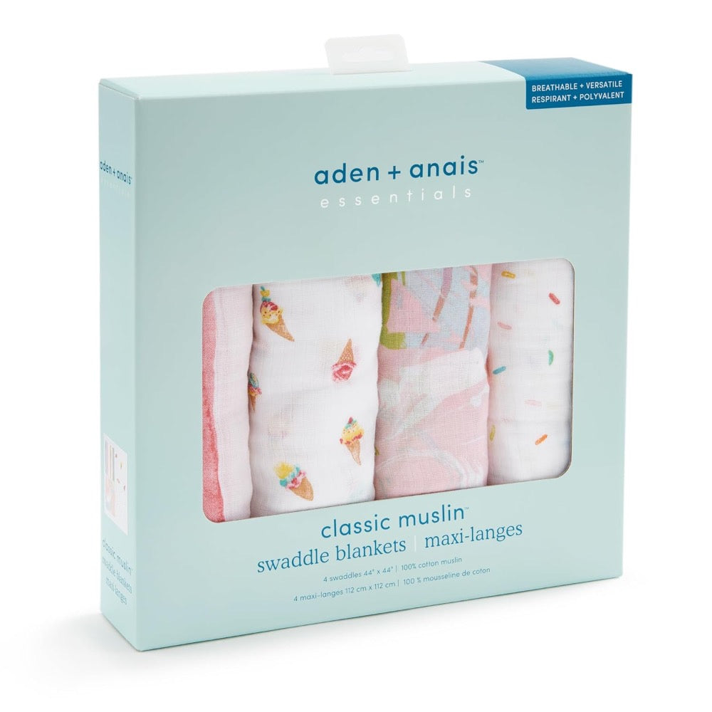 Ice Cream Dreams 4-pack Swaddles Box
