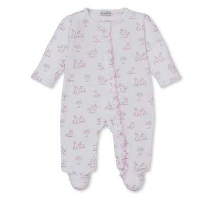 Springtime Bunn-Footie w/ Zip PRT Pink