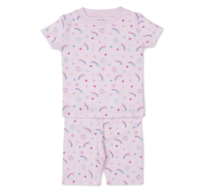 Set Pijama Short Y Blusa  Hearts & Rainbows