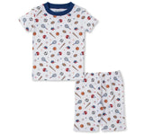 Short Pj Set Snug Prt Sports Lineup Multi
