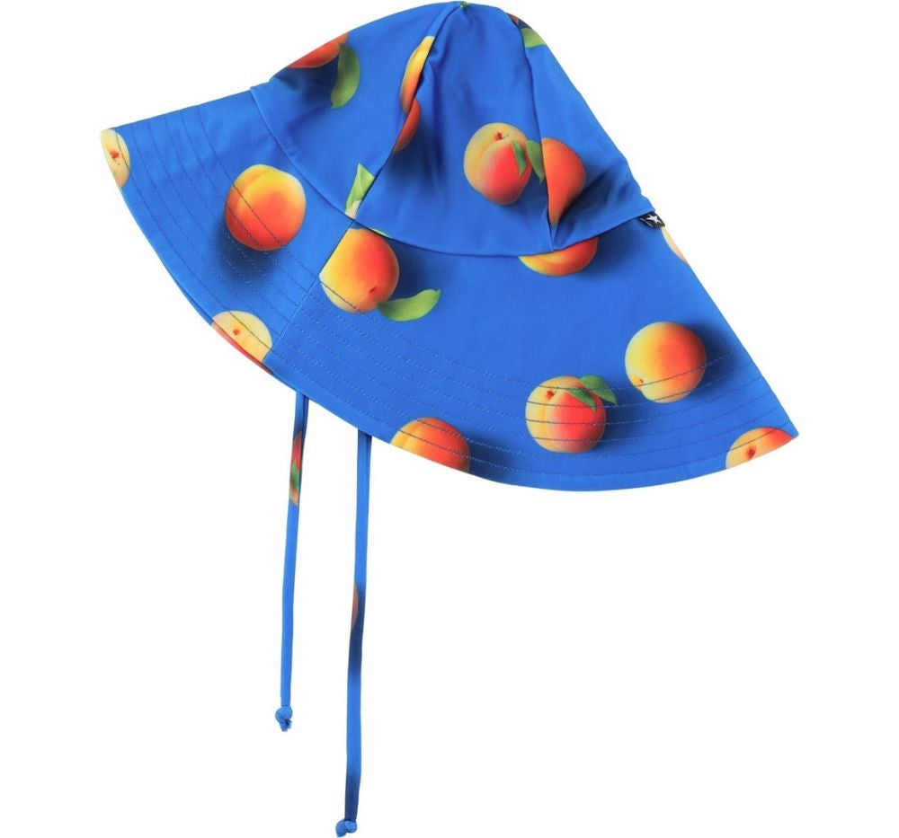 Sombrero Azul Estampado Duraznos