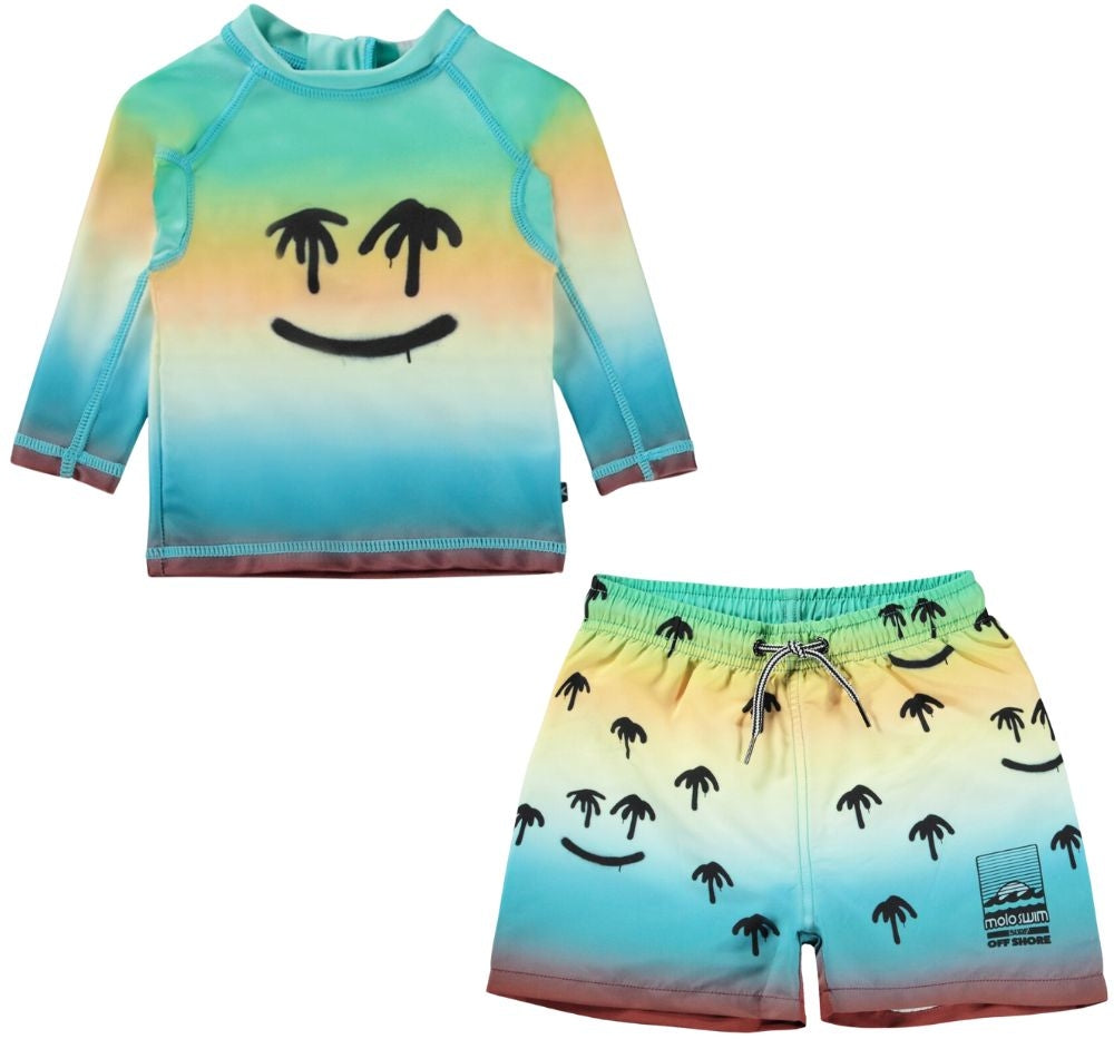 T-Shirt & Swim Trunk Palm Spray Face