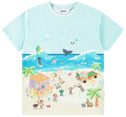 T-Shirt Short Sleeves Pixel Beach