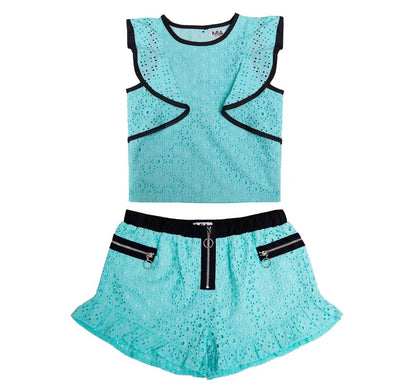 Blusa Y Short Aqua