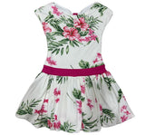 Bubble Dress W/Back Bow Multi Color