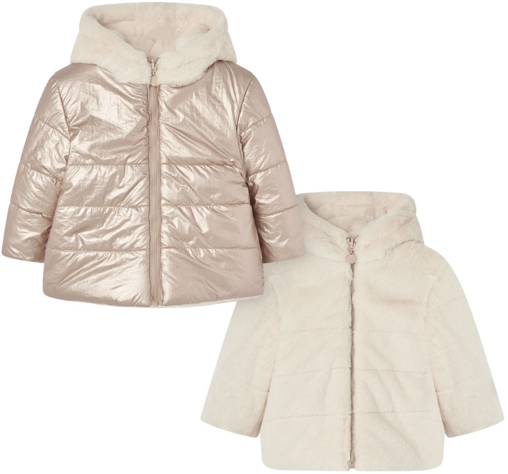 Girl Ls Puffer Beige